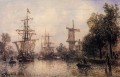 ロッテルダム港2 船の海の風景 ヨハン・バルトルト・ヨンカインド